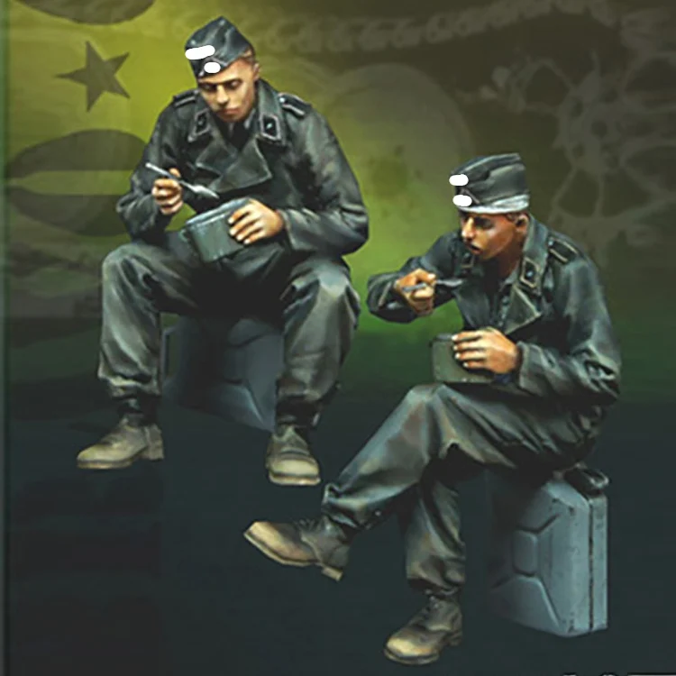 1/35 Raubtierfuetterung 2 человека набор из смолы GK военный предмет во время wii комбинация