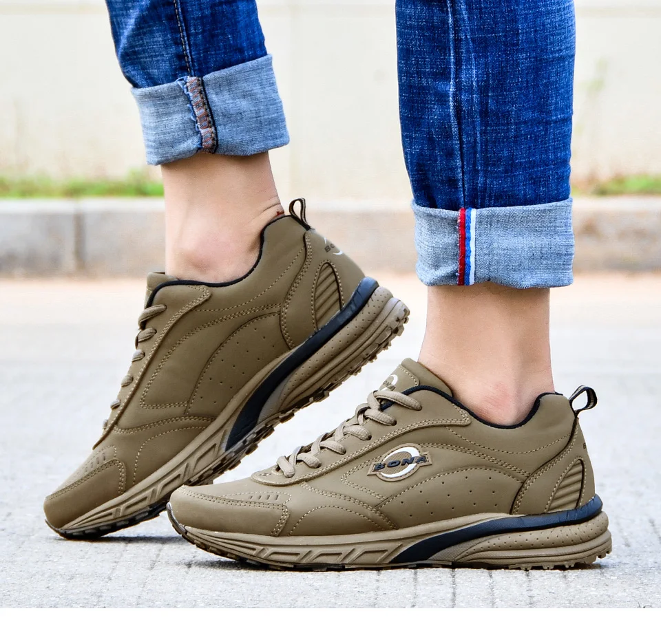 BONA/Новинка года; Мужские дышащие кроссовки; zapatillas hombre; уличные спортивные кроссовки; легкие кроссовки для ходьбы; Мужская обувь для бега