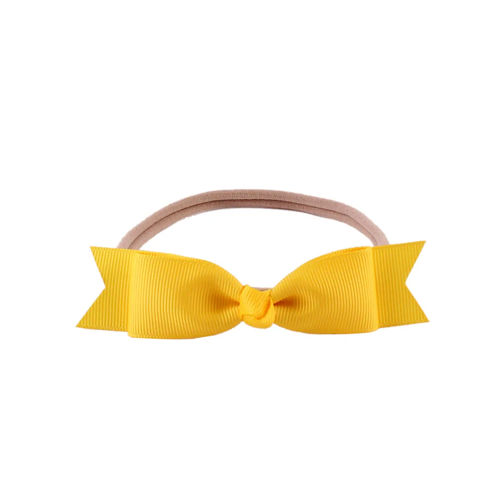 12 шт. лента с бантом Детские аксессуары для волос|nylon elastic headbands|elastic headbandstop knot |