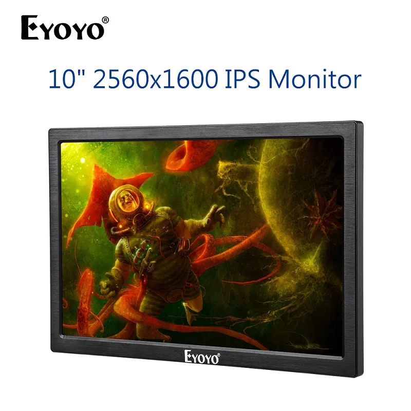 EYOYO EM1" 2560x1600 СВЕТОДИОДНЫЙ монитор со встроенными двумя громкоговорителями 400cd/m2 для ПК и ТВ-дисплея CC tv видеонаблюдения