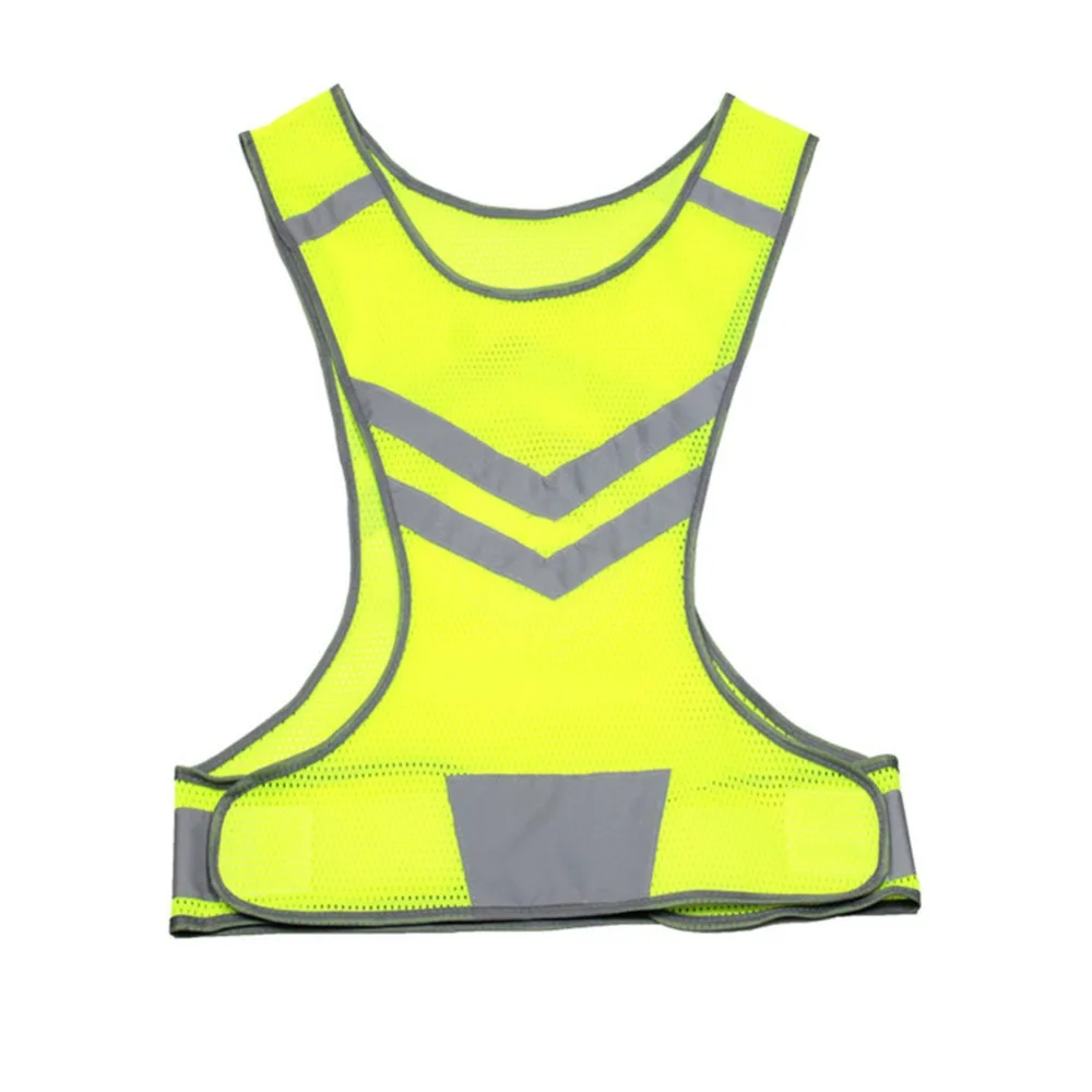 Флуоресцентный желтый светодиодный жилет для велоспорта|highly reflective|high visibility