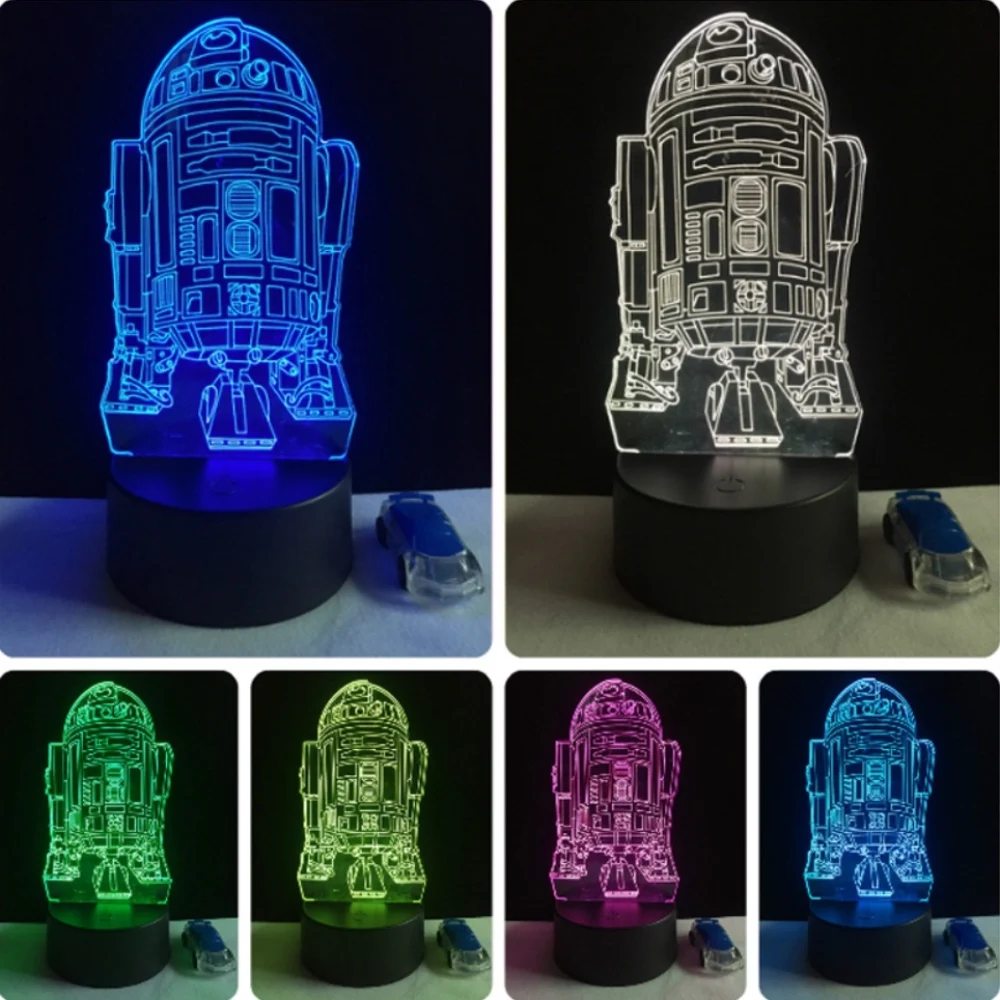 2018 NEW 3D Lamp Death Star War Darth Vader Stormtrooper Knight LED Table NIGHT LIGHT Multicolor Cartoon Toy Luminaria | Лампы и