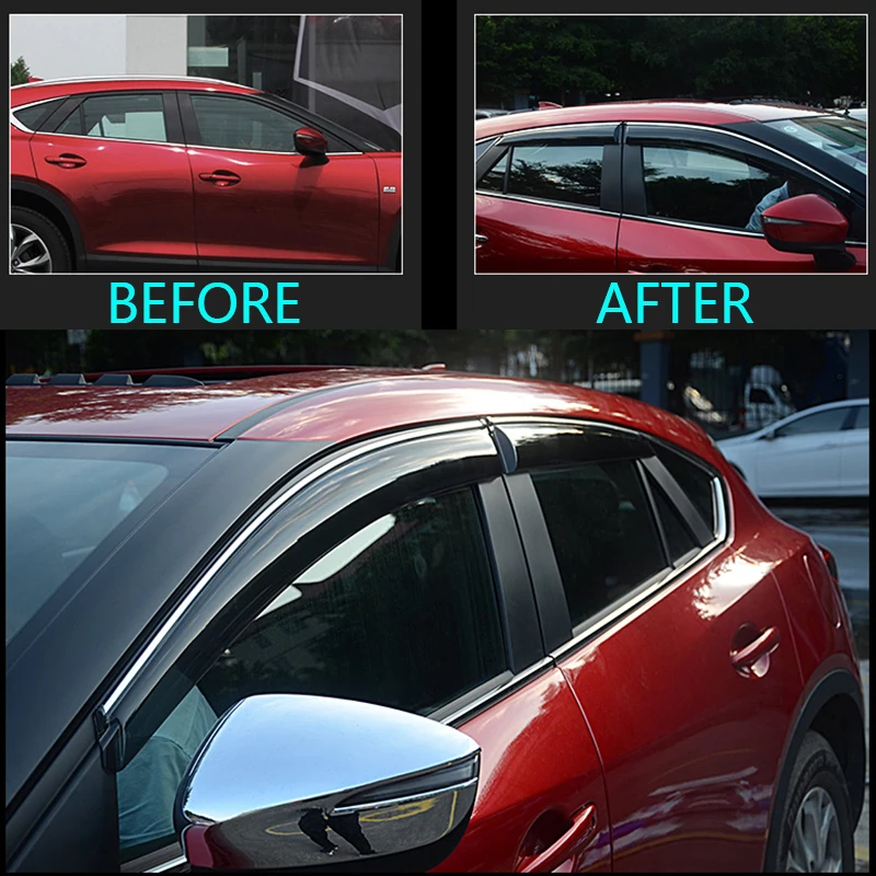 Подходит для 2012 2013 Mazda Cx-5 Cx5 Боковая дверь окно дождь дефлекторы защита козырек Weathershield погодные щиты тени