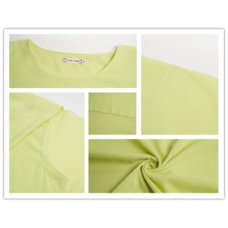 Новая летняя Женская Блузка Летучая мышь Весна летний Свободный шифон рубашка