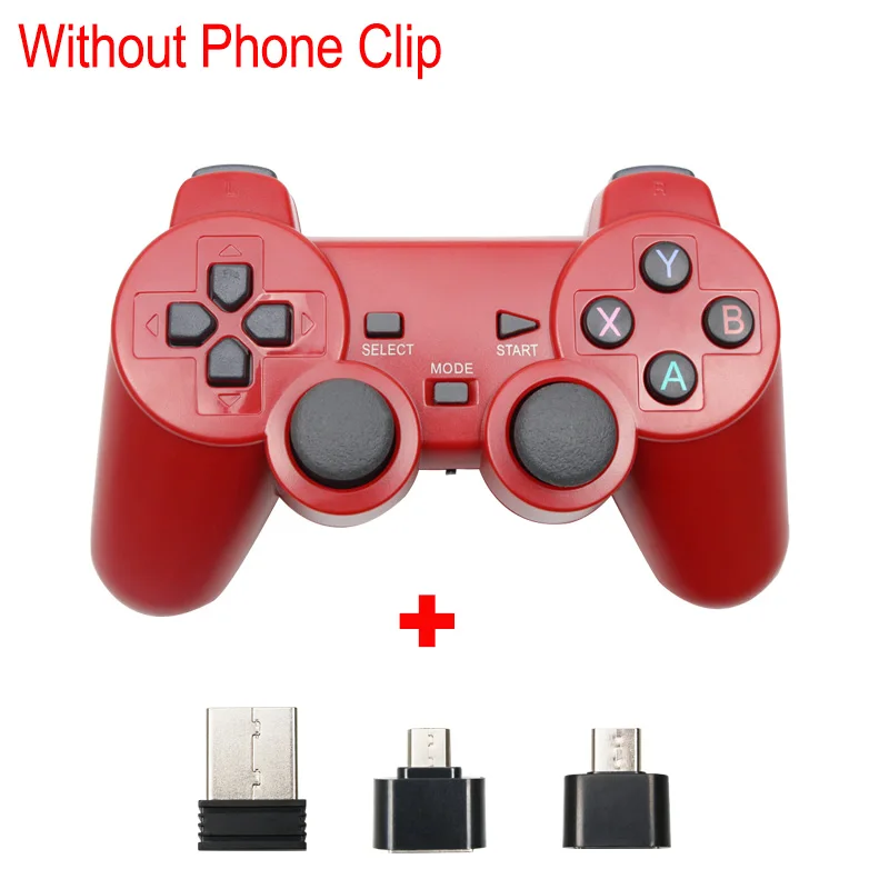 Android Беспроводной геймпад для Android телефона/ПК/PS3/tv Box джойстик 2,4G USB джойстик игровой контроллер для Xiaomi смартфон - Цвет: Red2