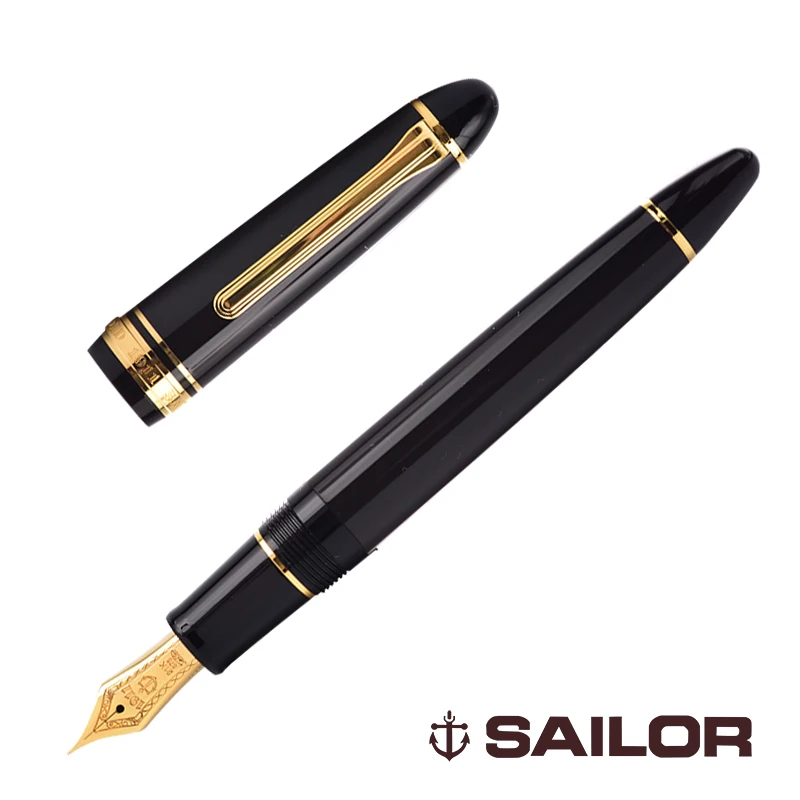 black golden Sailor Japan 21K Золотой перьевая ручка большой черный 11 - Цвет: black golden