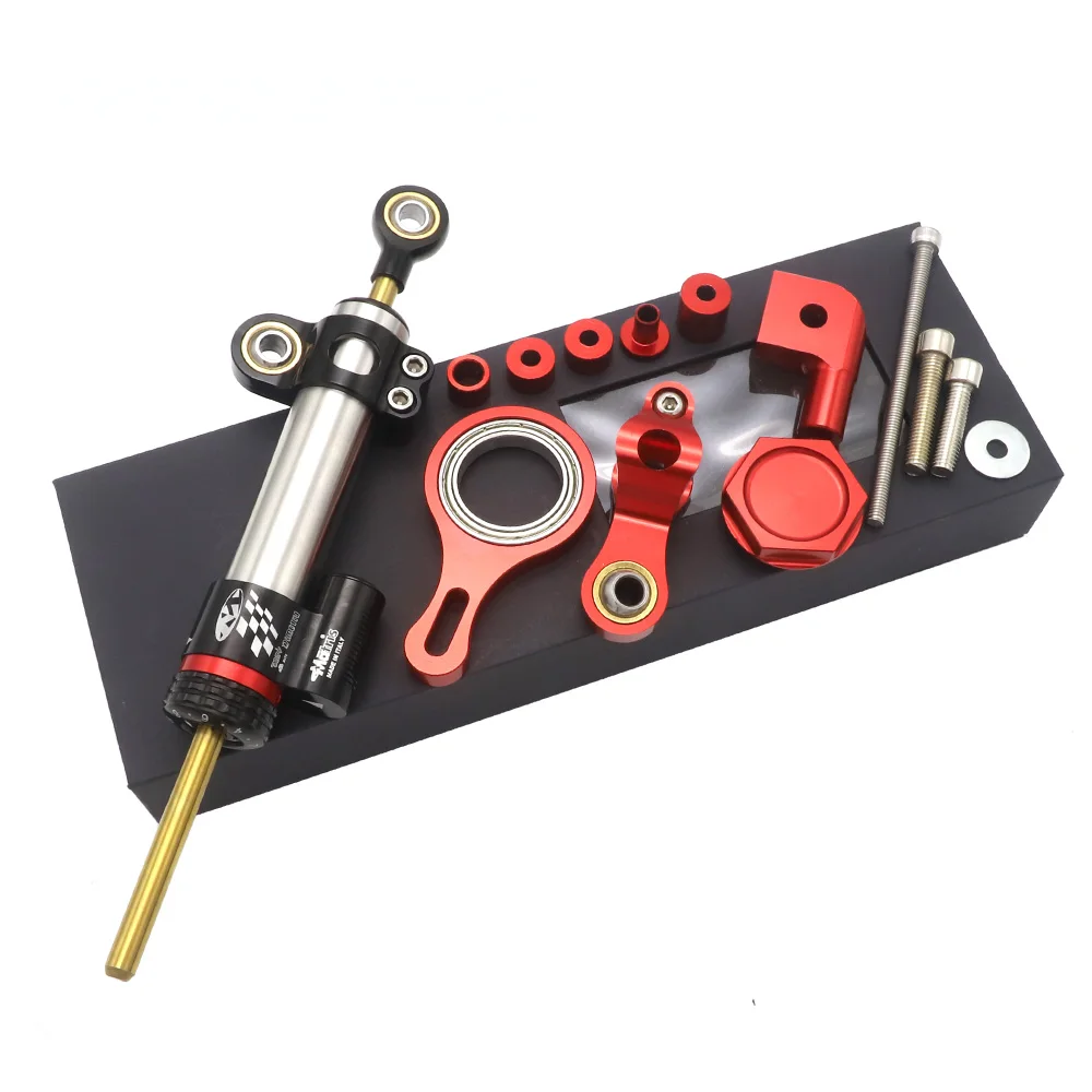 Red set CNC мотоциклетный стабилизатор рулевой демпфер Монтажный кронштейн комплект поддержки для Yamaha YZF R1 2002- YZF R6 2006- 2007 2008 - Цвет: Red set