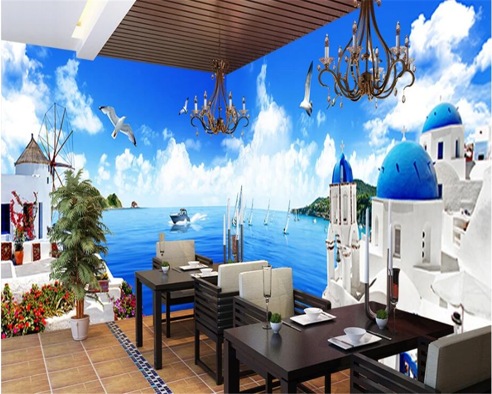 Модные Соблазнительные водостойкие 3d обои в средиземноморском стиле на весь дом