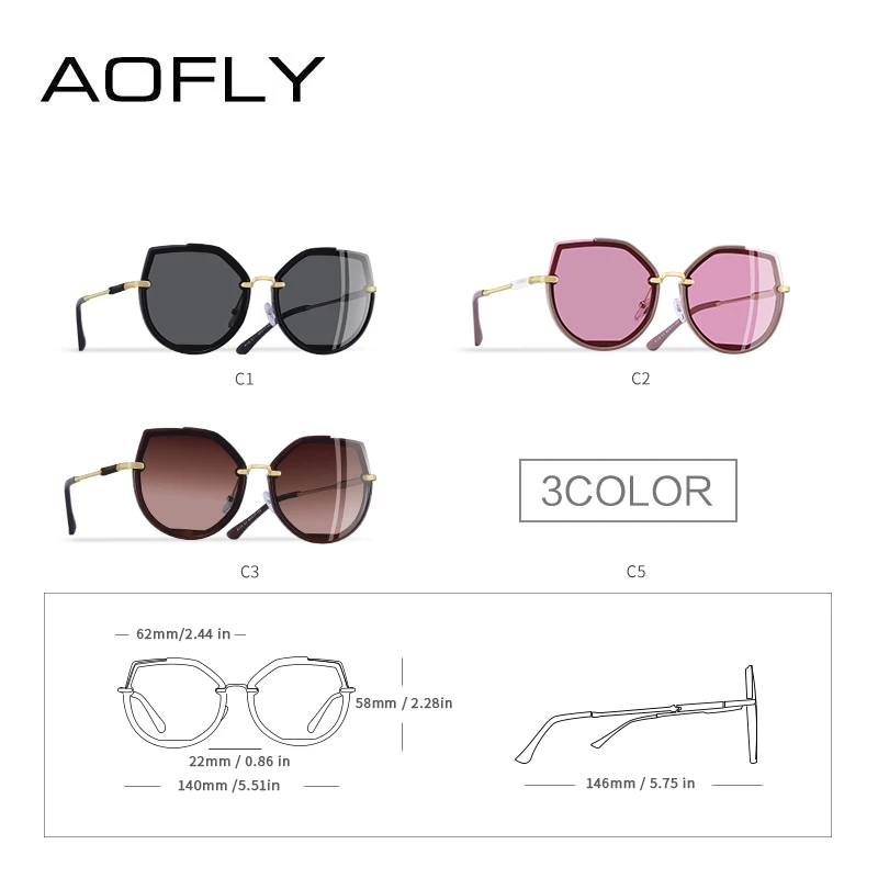 AOFLY, фирменный дизайн,, модные поляризационные солнцезащитные очки для женщин, Ретро стиль, кошачий глаз, солнцезащитные очки, женские оттенки, женские очки, UV400, A115
