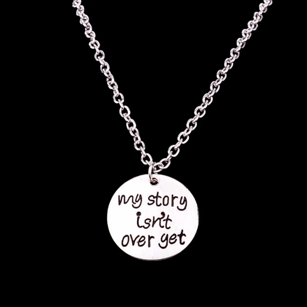 Положительное вдохновляющее ожерелье моя история не за тем чтобы получить кулон