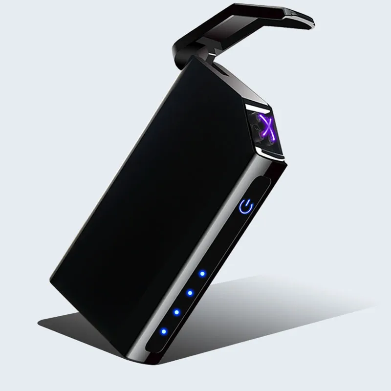 Двухдуговая Индукционная Зажигалка плазменная USB меняющаяся ветрозащитная беспламенная электрическая зажигалка электронная сигарета зажигалка импульсная