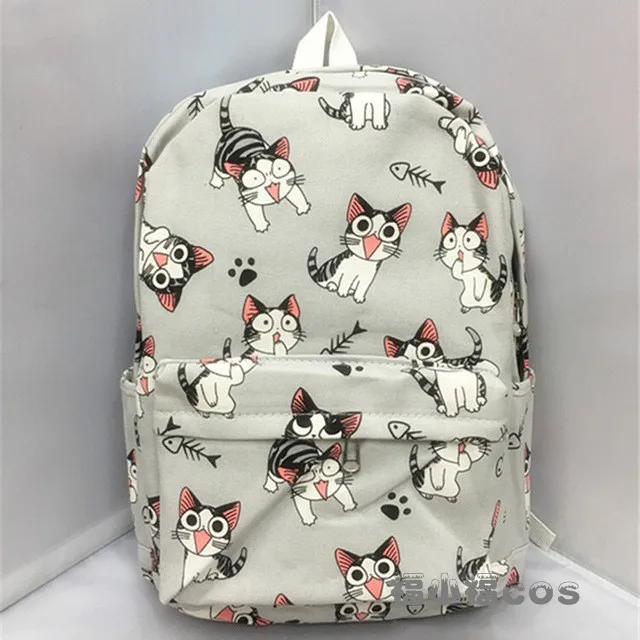Рюкзак с рисунком кота из мультфильма школьные сумки милый домашний рюкзак для