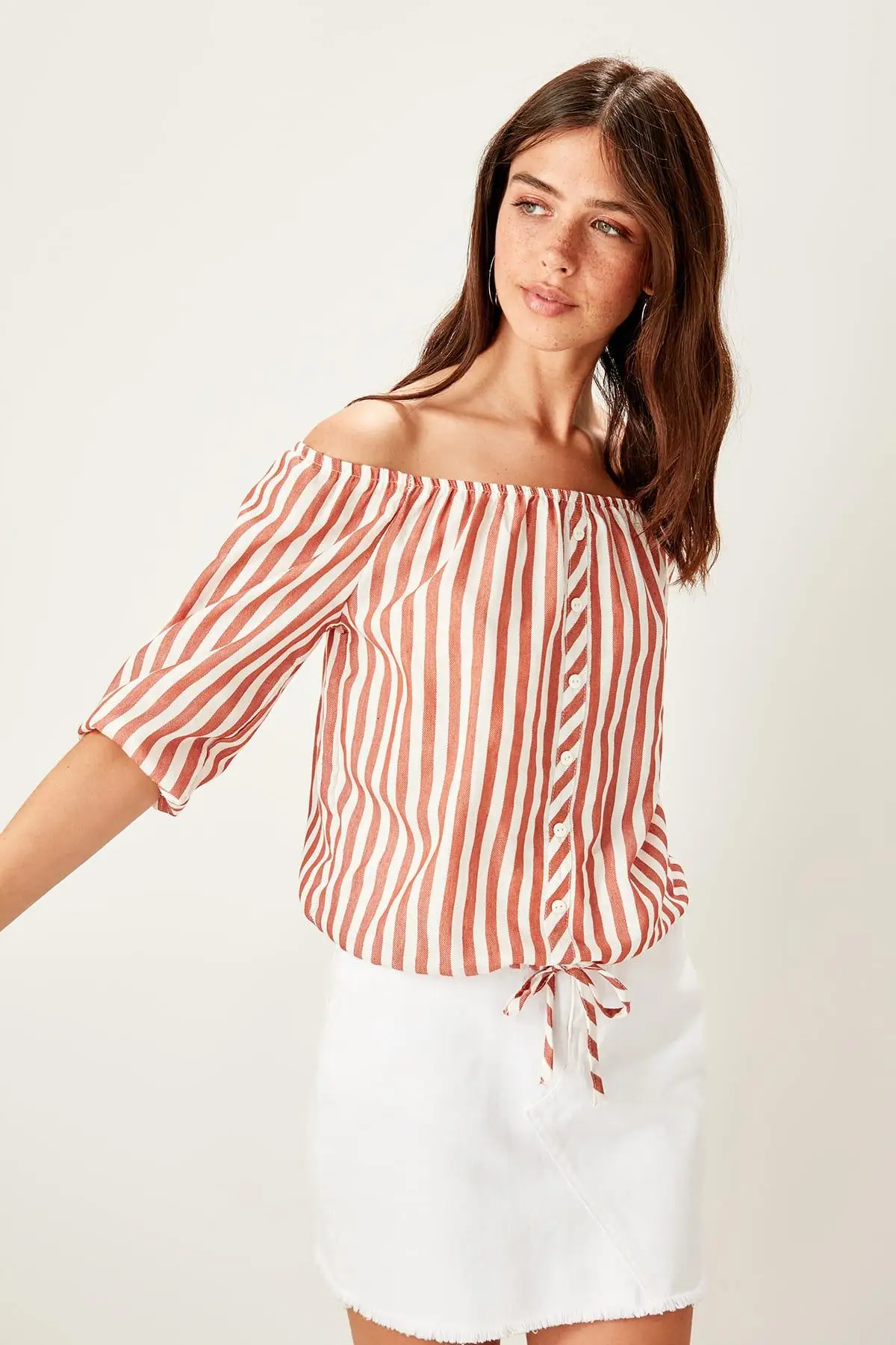 Trendyol плитка шнуровка detayli Bluz TWOSS19ST0225| |