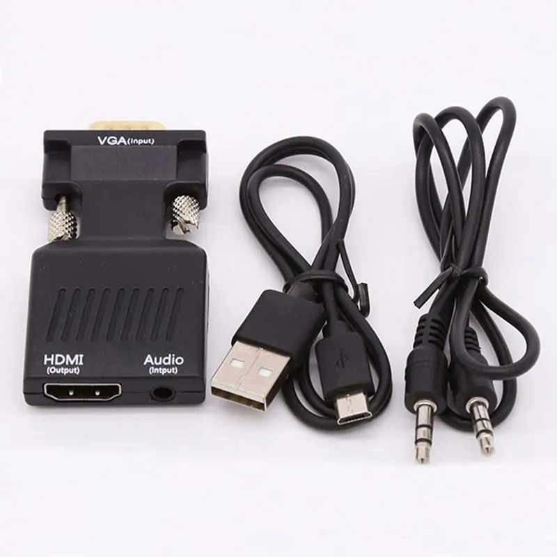 CHANEVE преобразователь из VGA в HDMI 1080P аналогово-Цифровое видео аудио штекер