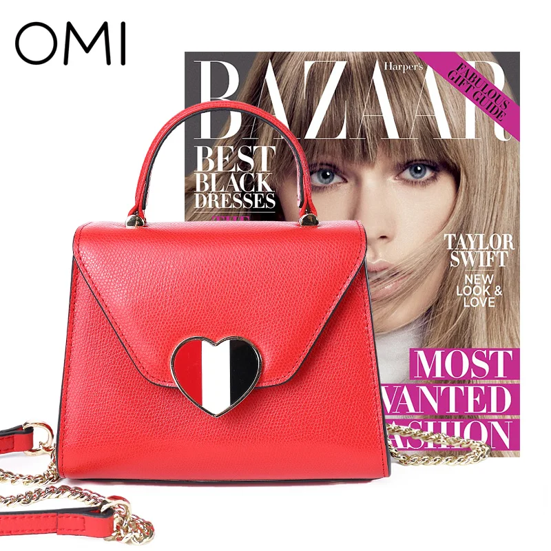 OMI Для женщин сумки Сумка Женский Натуральная кожа Сумочка Известный дизайнер