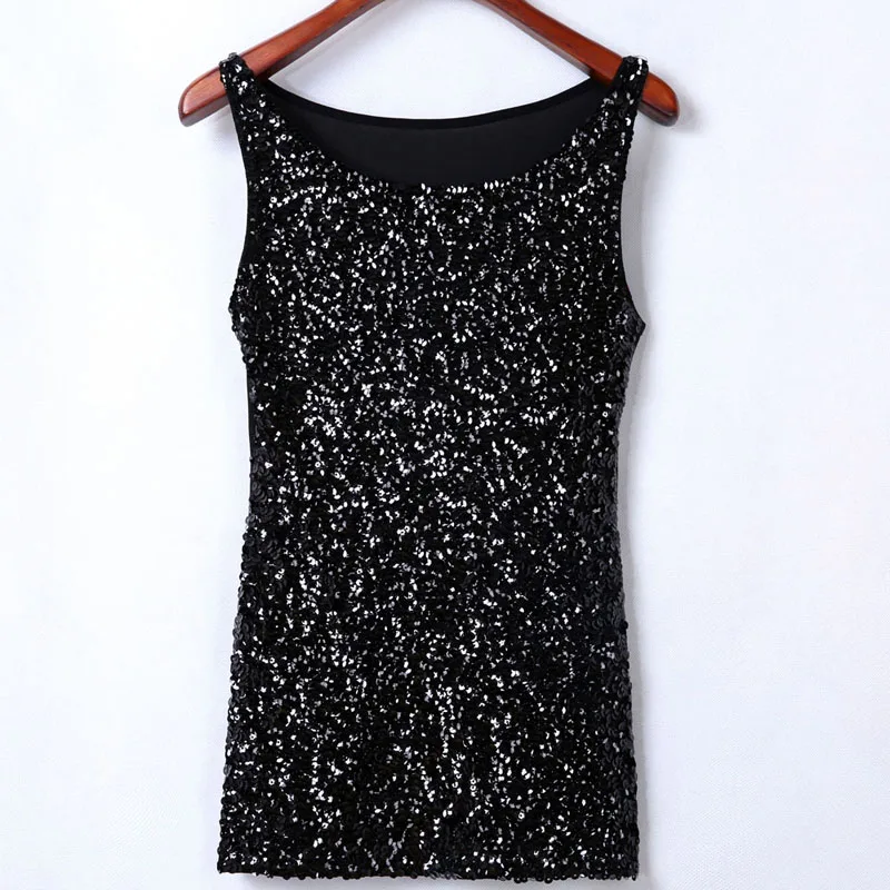 Вечерние топы без рукавов с блестками BLINGSTORY топ для ночного клуба выступления на