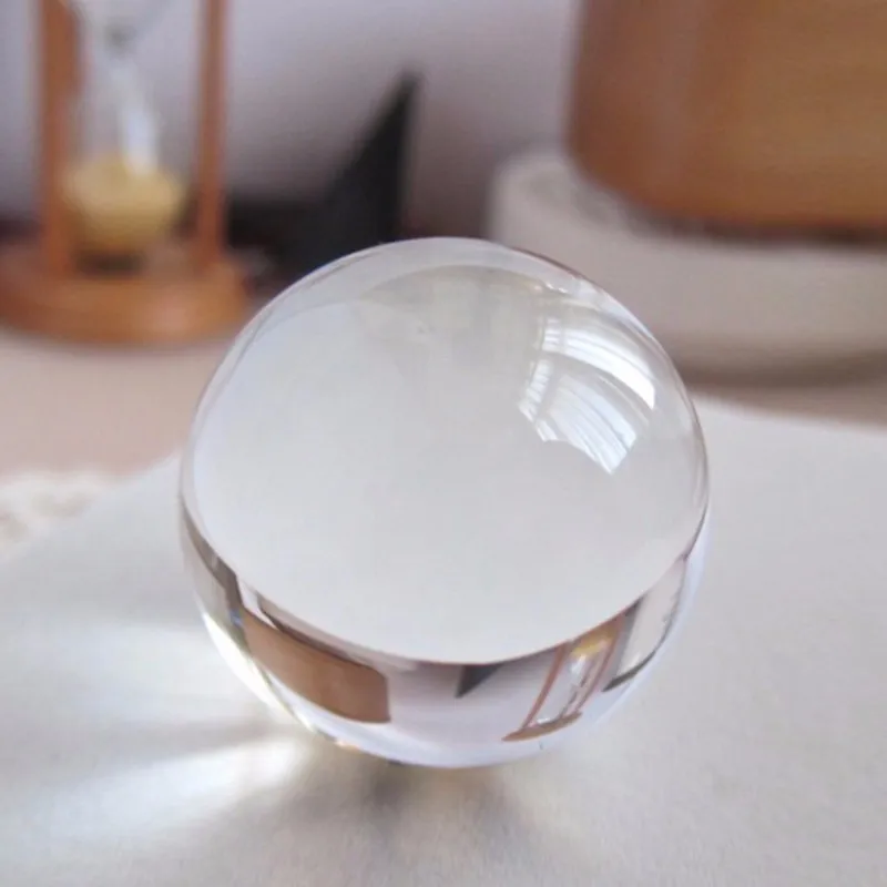 XINTOU Large K9 Crystal Glass Ball Clear Feng shui Desk Ornaments Good luck Sphere Globe Crafts For Home Decoration Accessories | Дом и сад