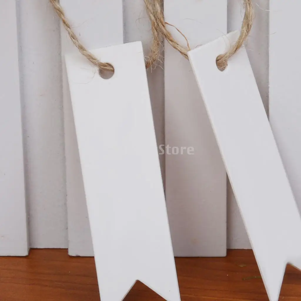 

New Hot Kraft Tags paper tags Blank White Kraft Paper Card Hand Draw Tags Labeled Card 100pcs for Garment Clothes Accessories