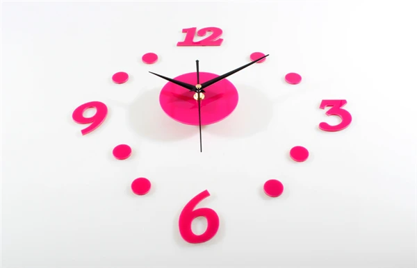 wholesale Interesting Simple Mute Wall Clock Digital Watch Home Decoration Fun DIY Sticker Multi Colors GZ8813 | Дом и сад