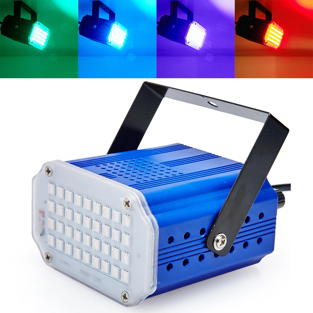 Mini Sound Control 36RGB SMD5050 LED Strobe Spotlight For Disco Party DJ Light Home Entertainment Music Show Stage Projector | Лампы и