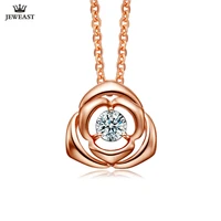 18k pure gold pendant real au 750 solid gold charm good nice flower diamond upscale classic party fine jewelry hot sell new 2020