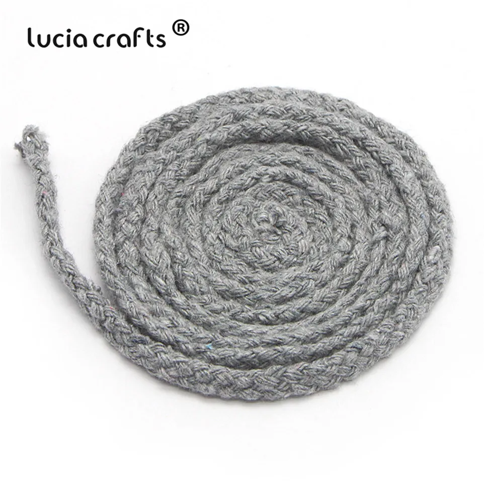 Lucia crafts, 5 м/22 м, разноцветные хлопковые шнуры, плетеная веревка, декоративный шнурок, шнурок, DIY, аксессуары для дома ручной работы W0210