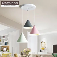 qiseyuncai nordic modern style three headed restaurant chandelier simple bar creative bedroom study lighting free shipping