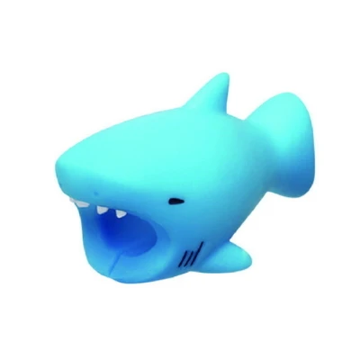 Shark Животное укус USB защитный кабель Органайзер линия передачи данных управление зарядки безопасный защитный кабель намотки для iPhone 5 6 6s 7 8 - Цвет: Shark