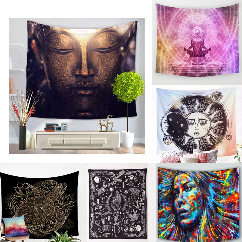 Крутое животное лошадь 3D печать Бохо стены Висячие богемные психоделические