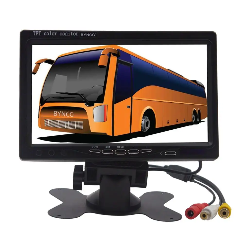 BYNCG DC 12 V 24 7 &quotTFT lcd Автомобильный монитор + 4 Pin IR камера ночного видения заднего