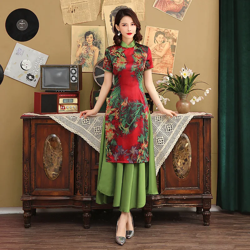 Новинка Весна 2019 модное вьетнамское улучшенное cheongsam новинка тонкий короткий