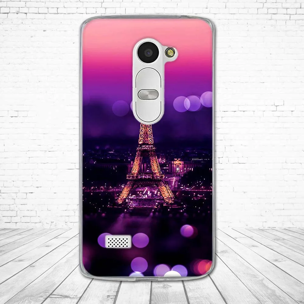 Силиконовый чехол ТПУ для LG Leon задняя крышка 4G LTE H340N с объемным цветочным