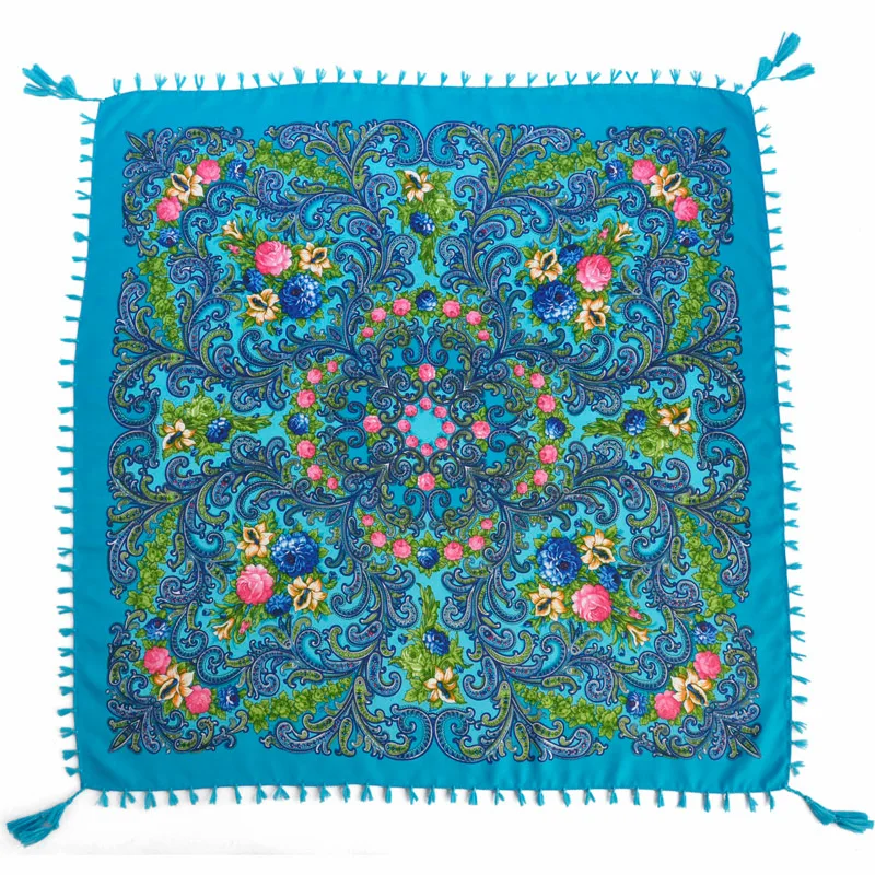 Русский Лидер продаж женский шарф с бахромой в национальном стиле хиджаб