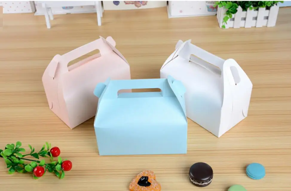 30 шт. розово-белая коробка подарочные коробки сделай сам для мыла печенья