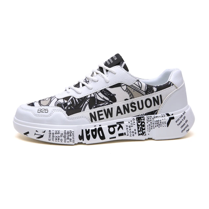 2018 Новая мода граффити обувь Мужская список Горячая Распродажа Весна и осень