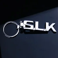 SLK Брелоки для Mercedes Benz CLS GL GLK GLC ML SLK GLA GLE A B C E S R 3D автомобильный брелок Металлический брелок для ключей кольца брелоки - Название цвета: SLK