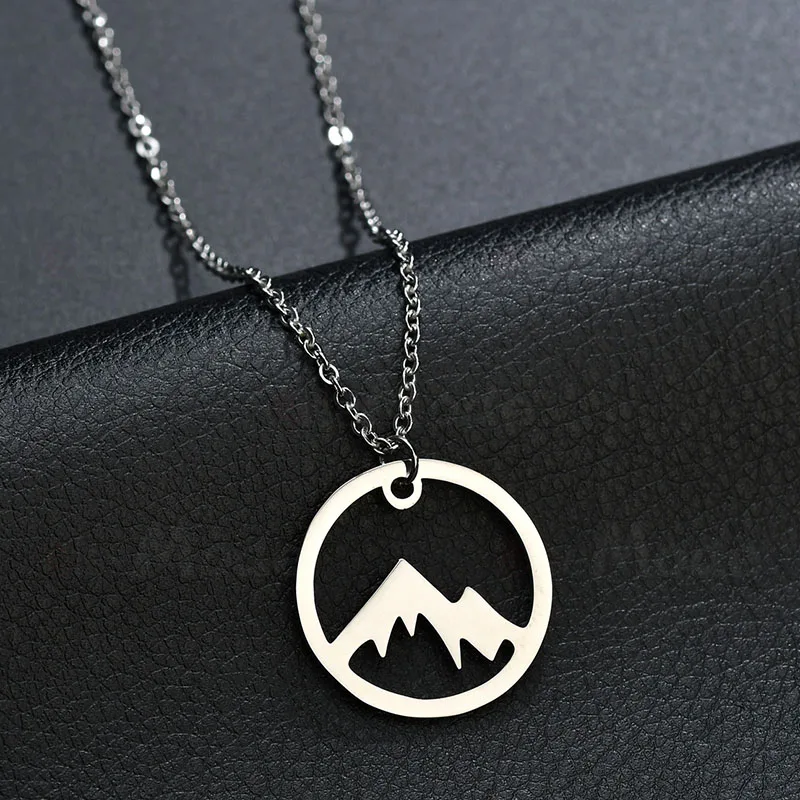 ELSEMODE полые минималистичные горные Топы ожерелье из нержавеющей стали Chian s