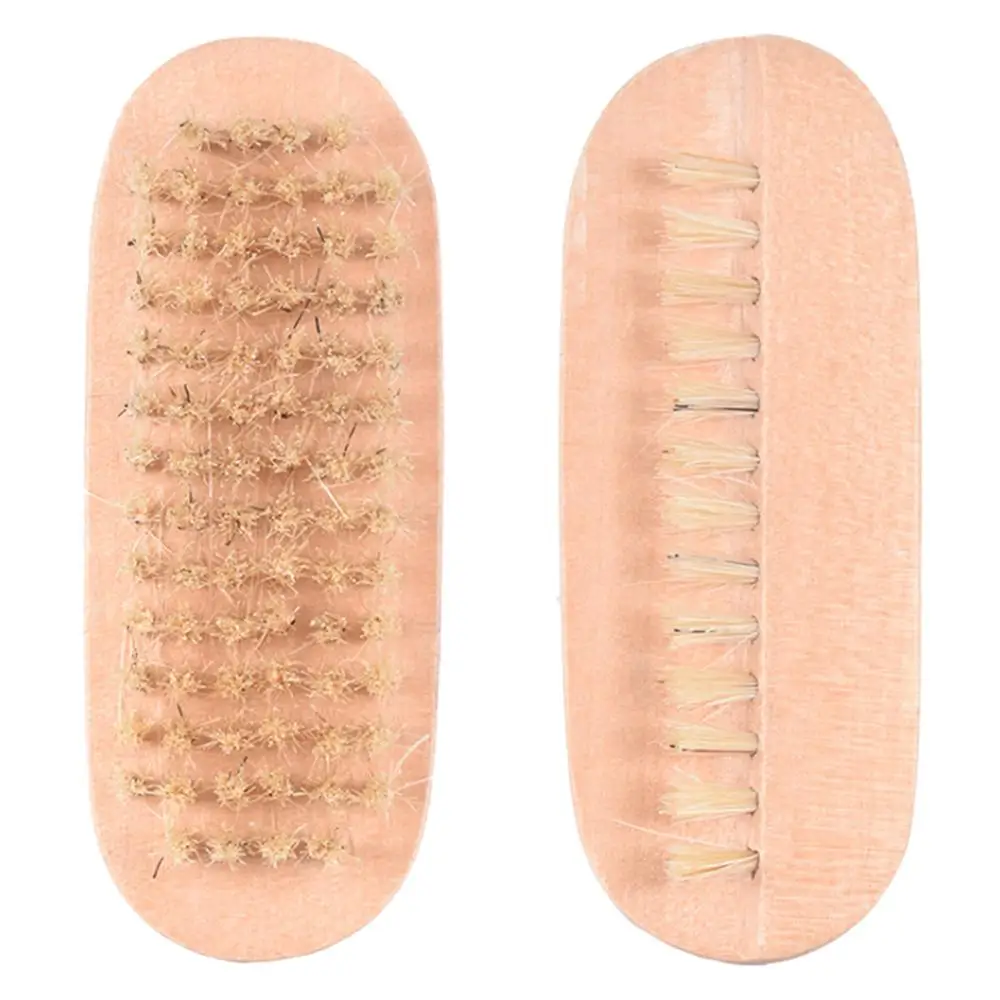 Деревянная ручка двухсторонняя щетина кисть для ногтей Маникюр Педикюр мягкий