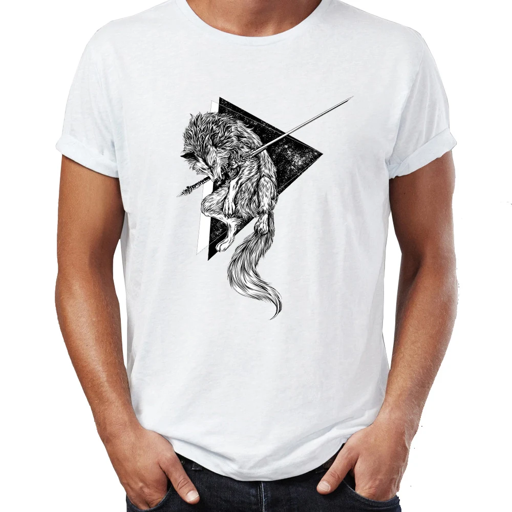 Мужская футболка Sif the Great Wolf Artorias Dark Souls Badass Artsy Tee|Мужские футболки| |