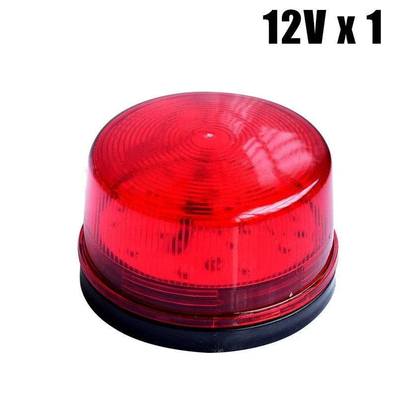 12V X 1pcs Проводная стробовая сирена 12V 24V 220V сигнала Предупреждение светильник флэш-сирена светодиодный потолочная лампа светильник лампа аварийной сигнализации для системы домашней охранной сигнализации - Цвет: 12V X 1pcs