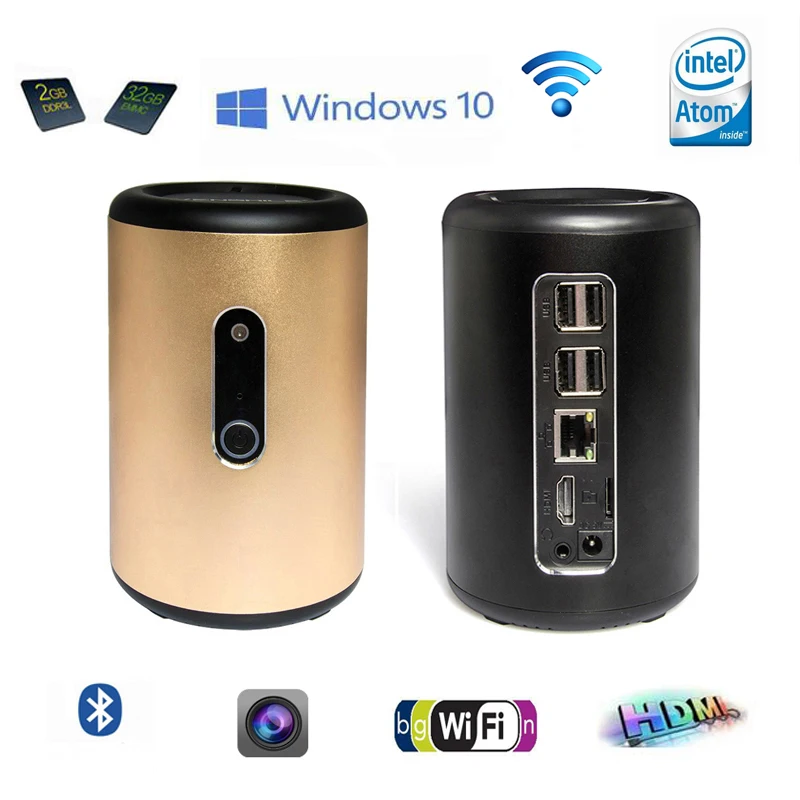 Windows 10 Mini PC with 2.0M Camera Portable Pocket Intel Atom Z3735F Quad Core 2GB RAM 32GB eMMC WiFi Bluetooth 4.0 | Компьютеры и