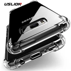 USLION Прозрачный чехол для телефона samsung Galaxy S10 S9 S8 Plus TPU силиконовый чехол для Sumsung A30 A50 A70 M20 Note 9 8