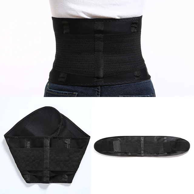 Black Ultra Sweat талии Поддержка ремень Для женщин для похудения Body Shaper тренера талии корректирующий пояс Управление Колумбии в липучки талии триммер - Цвет: Black