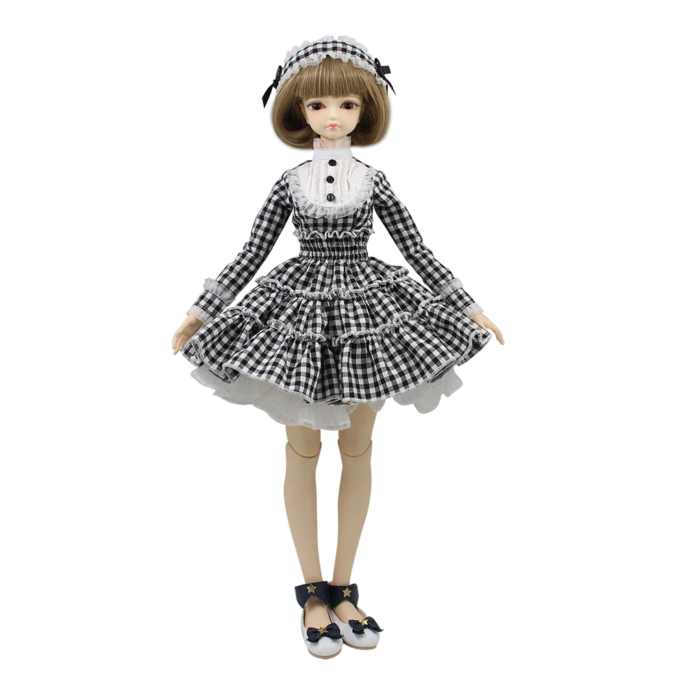 Fortune Days 1/4 MMGIRL BJD кукла 45 см шарнирное тело с ручной макияжем reborn girls eye черная клетчатая принцесса кукла платье подарочная игрушка