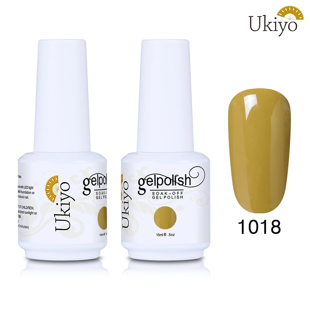 1018 Ukiyo 15 мл Лак для ногтей 170 великолепный цвет Гель-лак для ногтей Vernis полуперманентное верхнее покрытие Базовое покрытие гель-лаки для ногтей Гель-лак - Цвет: 1018
