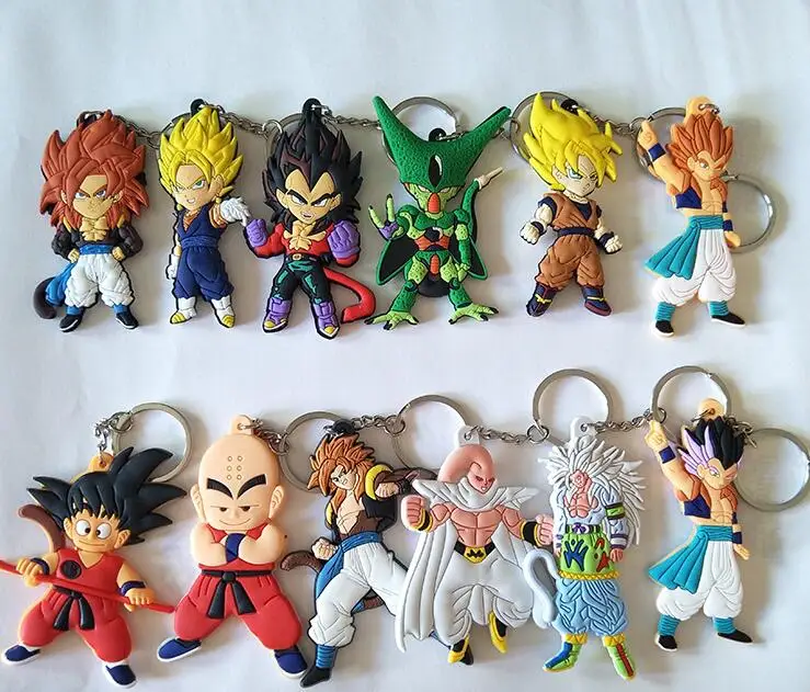 Dragon Ball Z Son Goku супер ПВХ Запчасти и аксессуары кулон аниме украшение унисекс сумка Подвески на цепочках брелок sgift