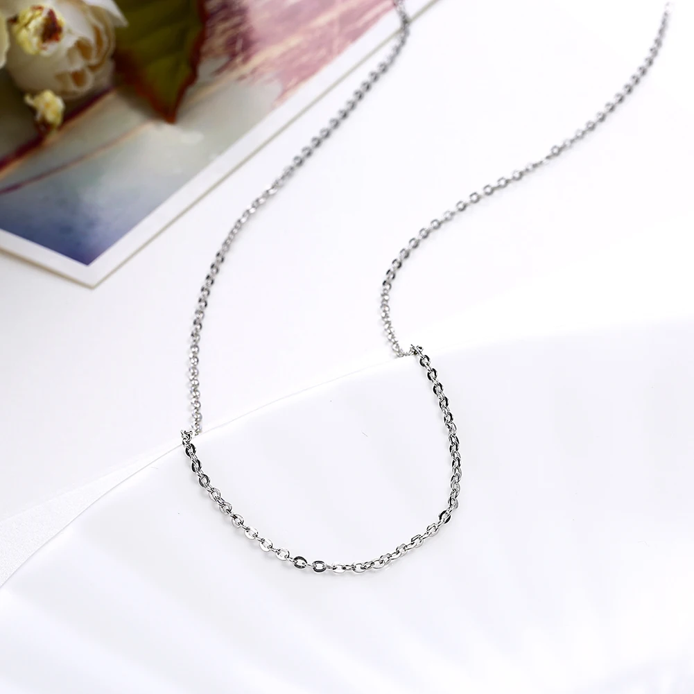 Colar feminino 18 дюймов оптовая продажа 925 штампованные с серебряным покрытием Цепочки