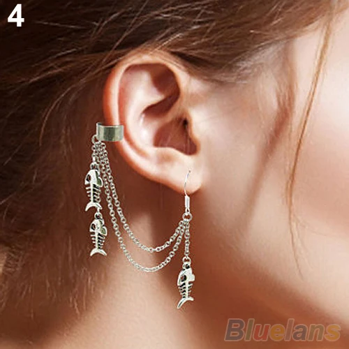 1 шт. металлические серьги-каффы с кисточками | Украшения и аксессуары