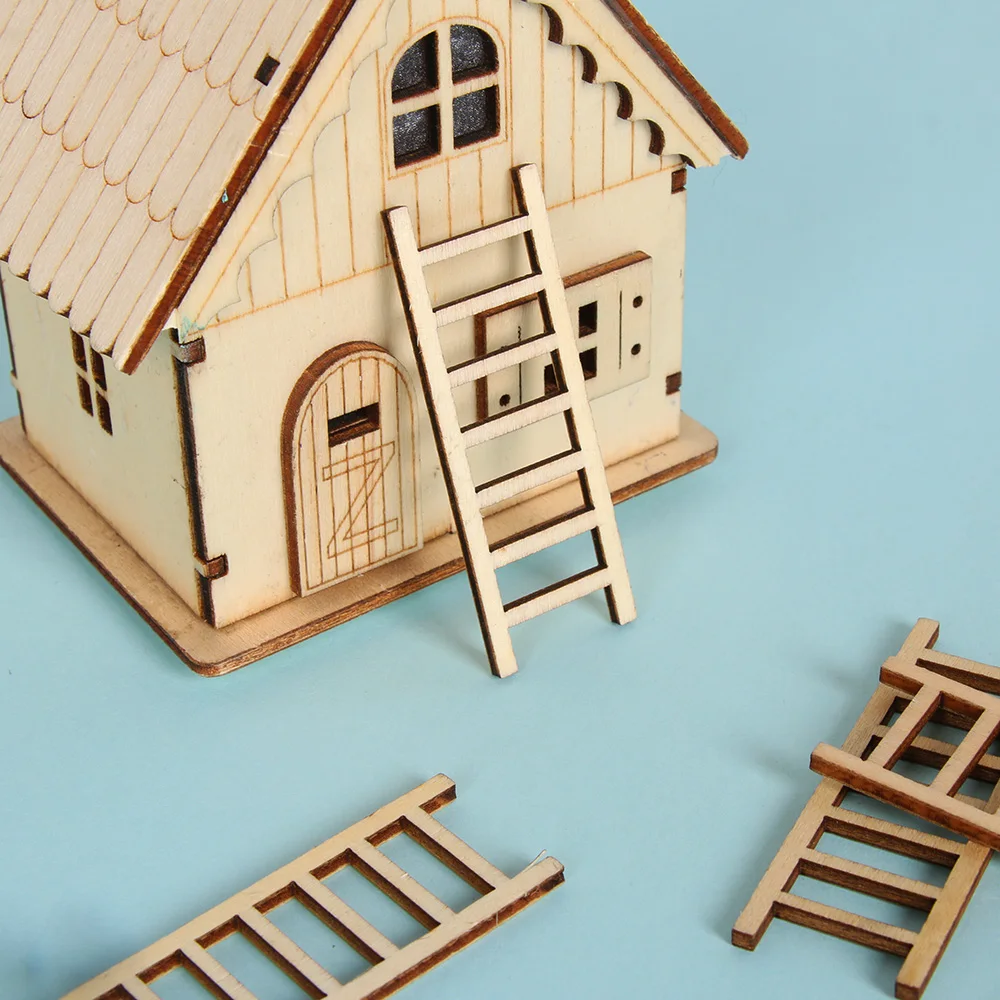 5 шт. миниатюрный ручной работы DIY микро Ландшафтный орнамент мини деревянная лестница Фея домашние материалы для декорирования сада