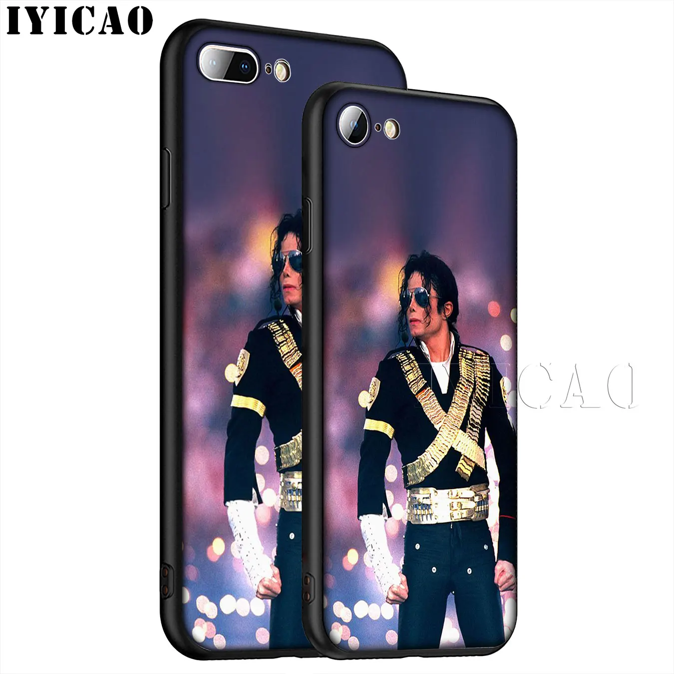 IYICAO Michael Jackson Soft Silicone Phone Case for iPhone XR X XS 11 Pro Max 6 6S 7 8 Plus 5 5S SE TPU Black Cover |
